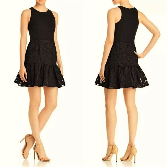 Aidan MATTOX jacquard cocktail dress lace 4 nwt party - Picture 1 of 13